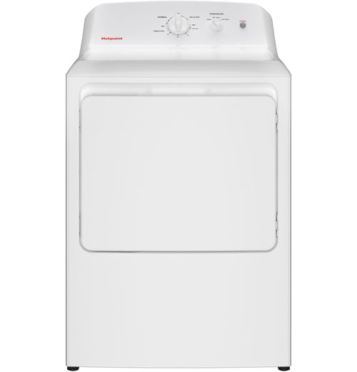 HOTPOINT Hotpoint 6.2 cu. ft. Capacity Gas Dryer with Up To 120 ft. Venting and Shallow Depth White - HTX26GASWWW