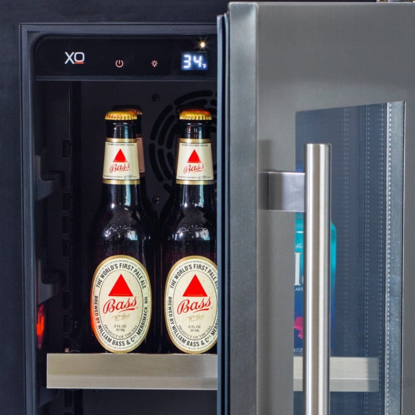 XO APPLIANCE XOU15BCGSR 15" Beverage Center, in Stainless Steel Glass, Right Hinge in Stainless Steel - XOU15BCGSR