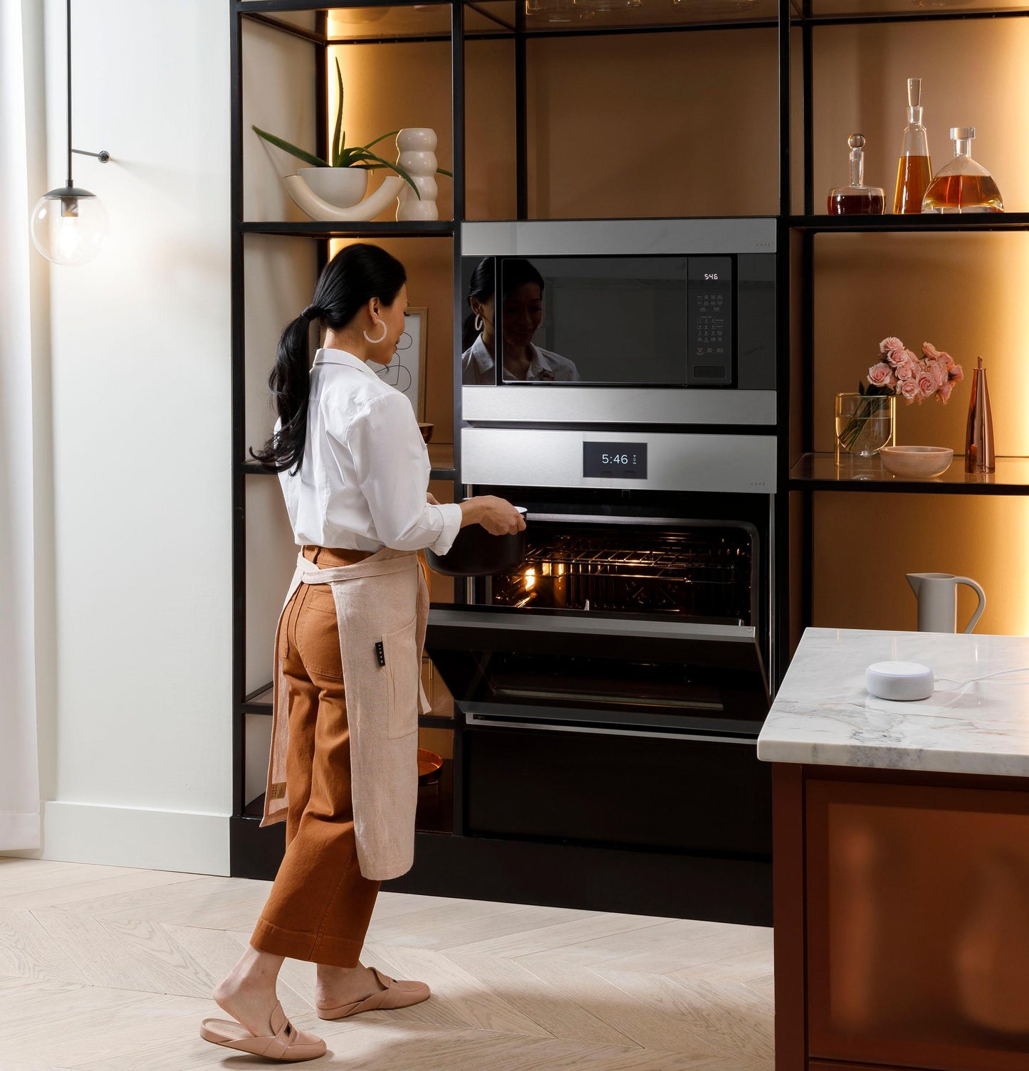 CAFE  30" Smart Built-In Convection Single Wall Oven in Platinum Glass Gray - CTS90DM2NS5