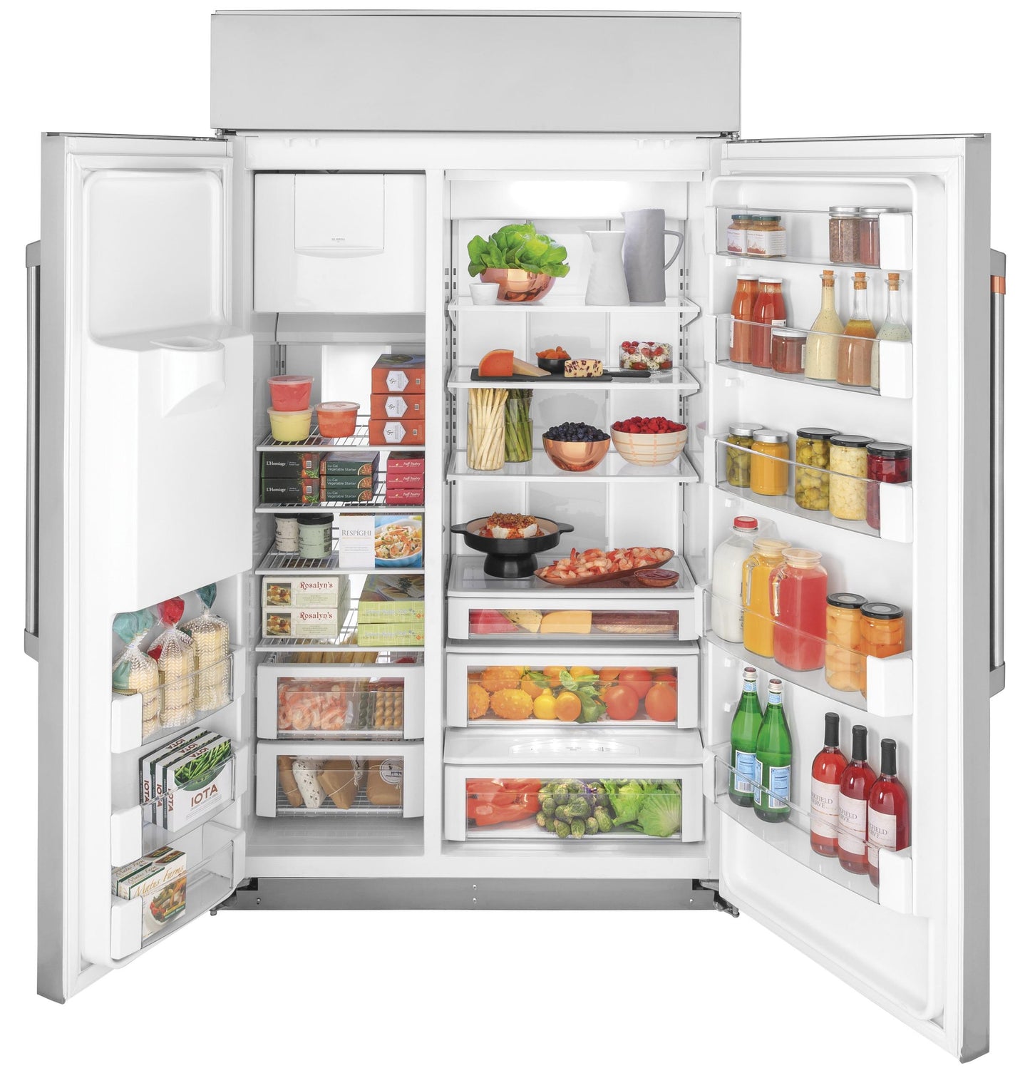 CAFE  48" Smart Built-In Side-by-Side Refrigerator with Dispenser in Stainless Steel - CSB48YP2NS1