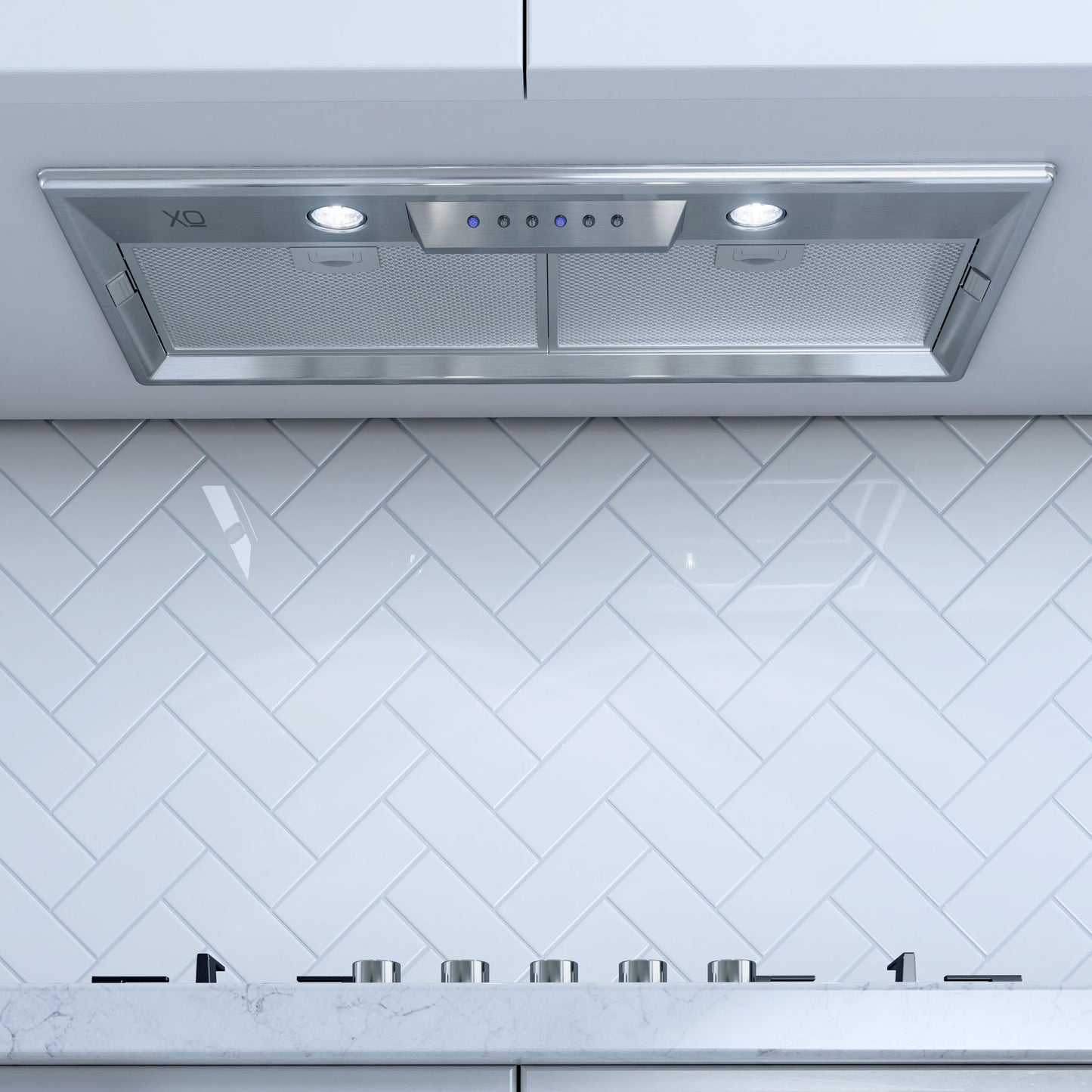XO APPLIANCE XOI21SMUA 21" Make up Air Model 395 CFM Insert For Custom Built Hood Italian Made Silver - XOI21SMUA