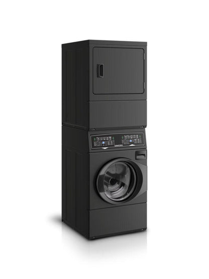 SPEED QUEEN SF7008BE SF7 Stacked Washer - Electric Dryer with Pet Plus™Sanitize Fast Cycle Times Black - SF7008BE