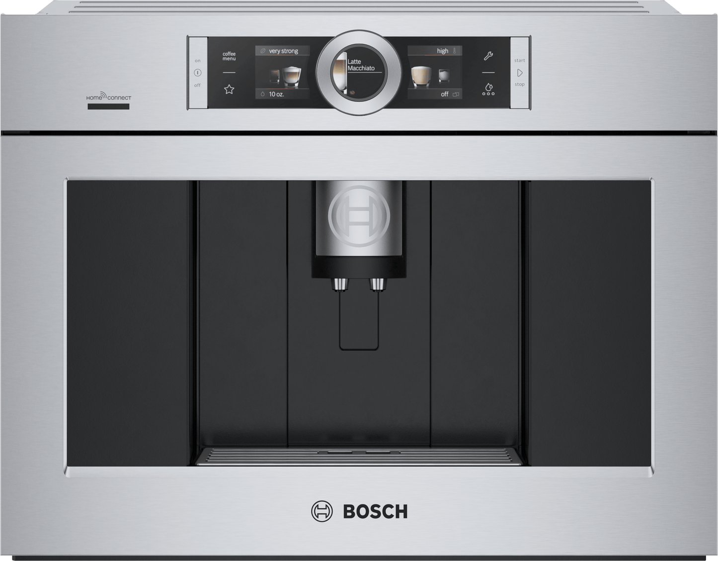 BOSCH BCM8450UC 800 Series, Built-In Fully Automatic Coffee Machine, Stainless steel, Removable water tank in Stainless Steel