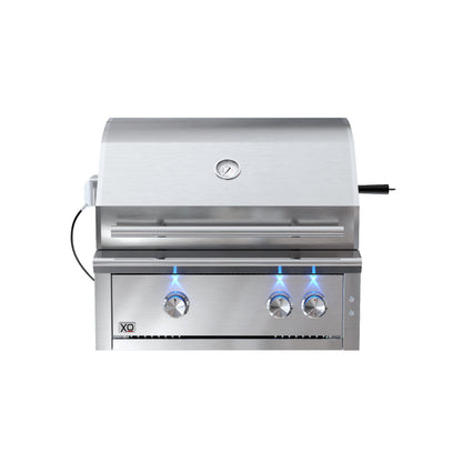 XO APPLIANCE XOGRILL30L 30" Grill 2 Burner with Rotiss Burner LP in Stainless Steel - XOGRILL30L
