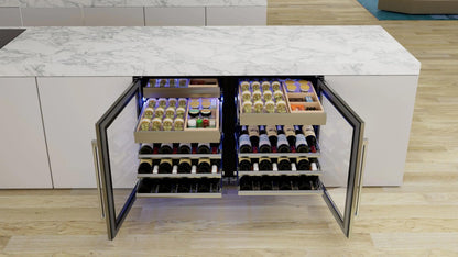 XO APPLIANCE XOU24WWGOL Wine and Weed 24" Panel Ready Glass, Left Hinge Custom Panel Ready - XOU24WWGOL