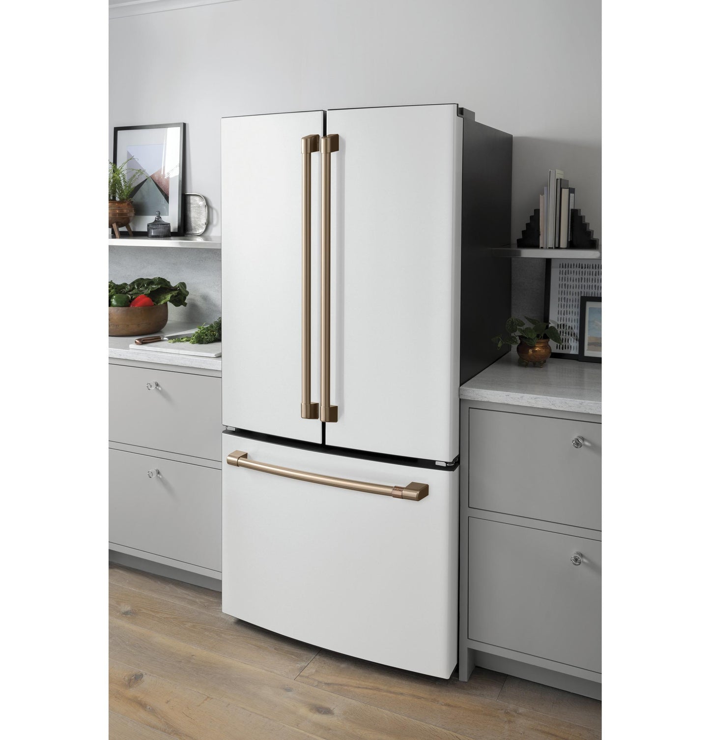 CAFE  ENERGY STAR 18.6 Cu. Ft. Counter-Depth French-Door Refrigerator White - CWE19SP4NW2