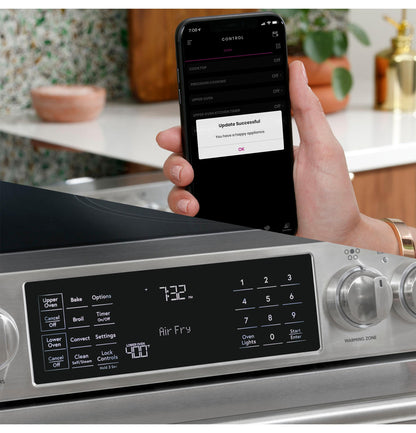 CAFE  30" Smart Slide-In, Front-Control, Radiant and Convection Range Black - CES700P3MD1
