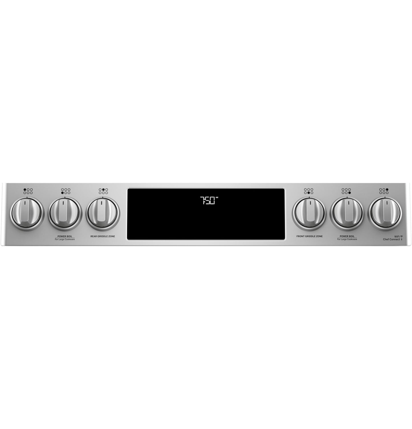 CAFE  30" Smart Slide-In, Front-Control, Gas Double-Oven Range with Convection in Stainless Steel - CGS750P2MS1