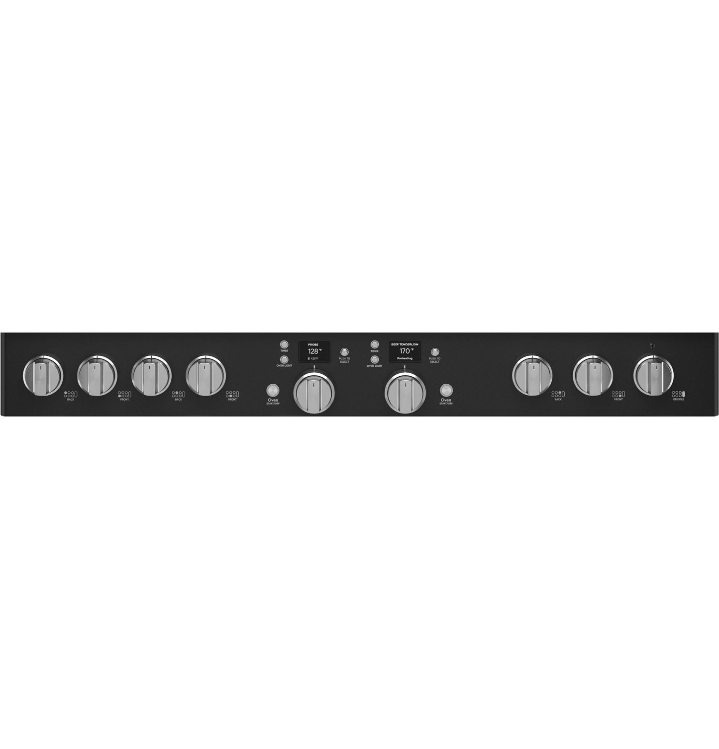 CAFE  48" Smart Dual-Fuel Commercial-Style Range with 6 Burners and Griddle (Natural Gas) Black - C2Y486P3TD1