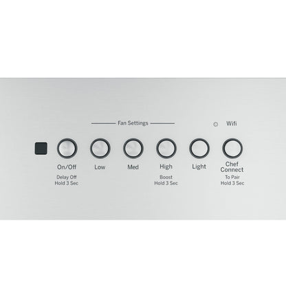 CAFE 36" Smart Designer Custom Insert w/ Dimmable LED Lighting in Stainless Steel - UVC9360SLSS