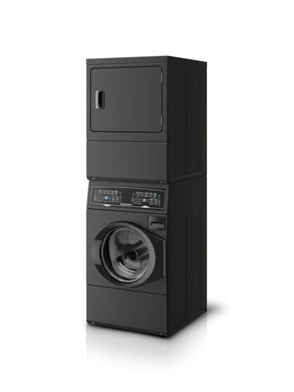 SPEED QUEEN SF7008BE SF7 Stacked Washer - Electric Dryer with Pet Plus™Sanitize Fast Cycle Times Black - SF7008BE