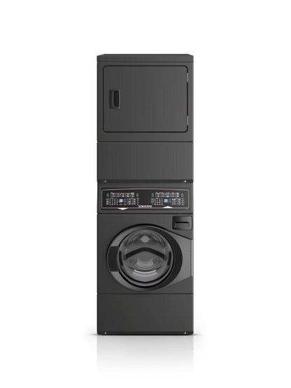 SPEED QUEEN SF7008BG SF7 Stacked Washer - Gas Dryer with Pet Plus Sanitize Fast Cycle Times Black - SF7008BG