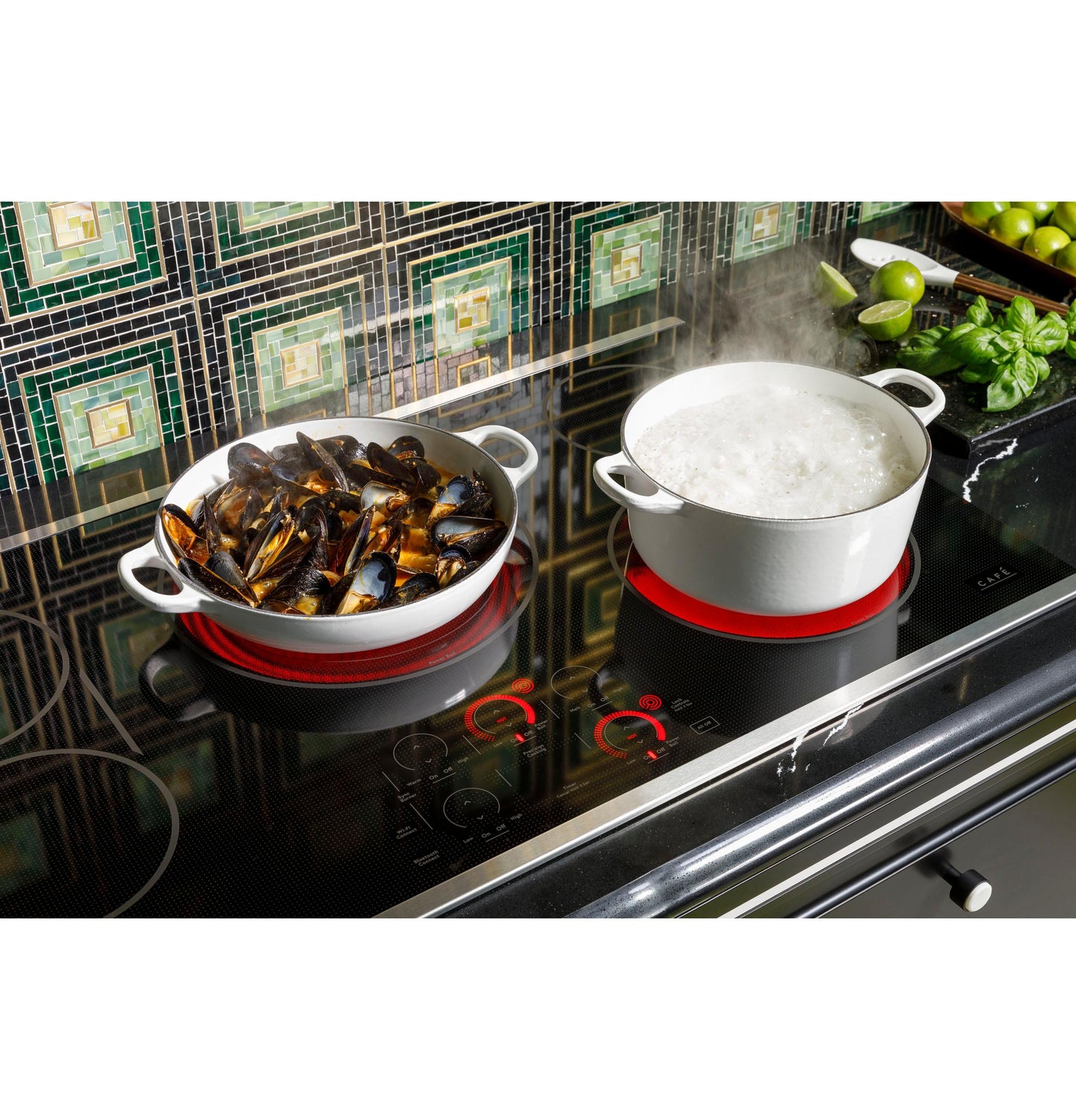 CAFE  36" Touch-Control Electric Cooktop Black - CEP90361TBB