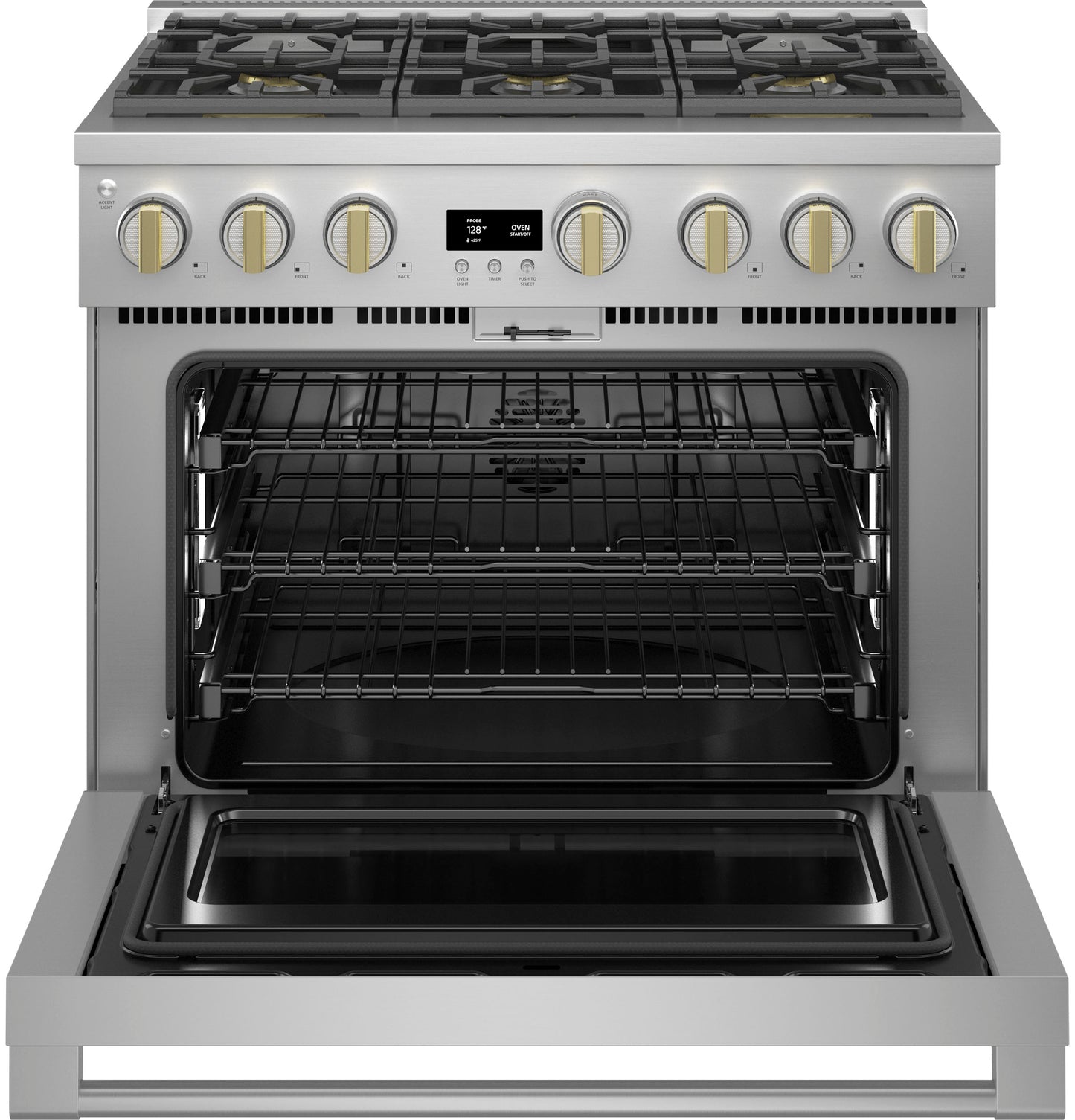 MONOGRAM Monogram 36" Dual-Fuel Professional Range with 6 Burners in Stainless Steel - ZDP366NTSS