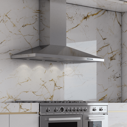 XO APPLIANCE XOV42SC 42" 600/395 CFM Italian Made Wall Chimney Range Hood in Stainless Steel - XOV42SC