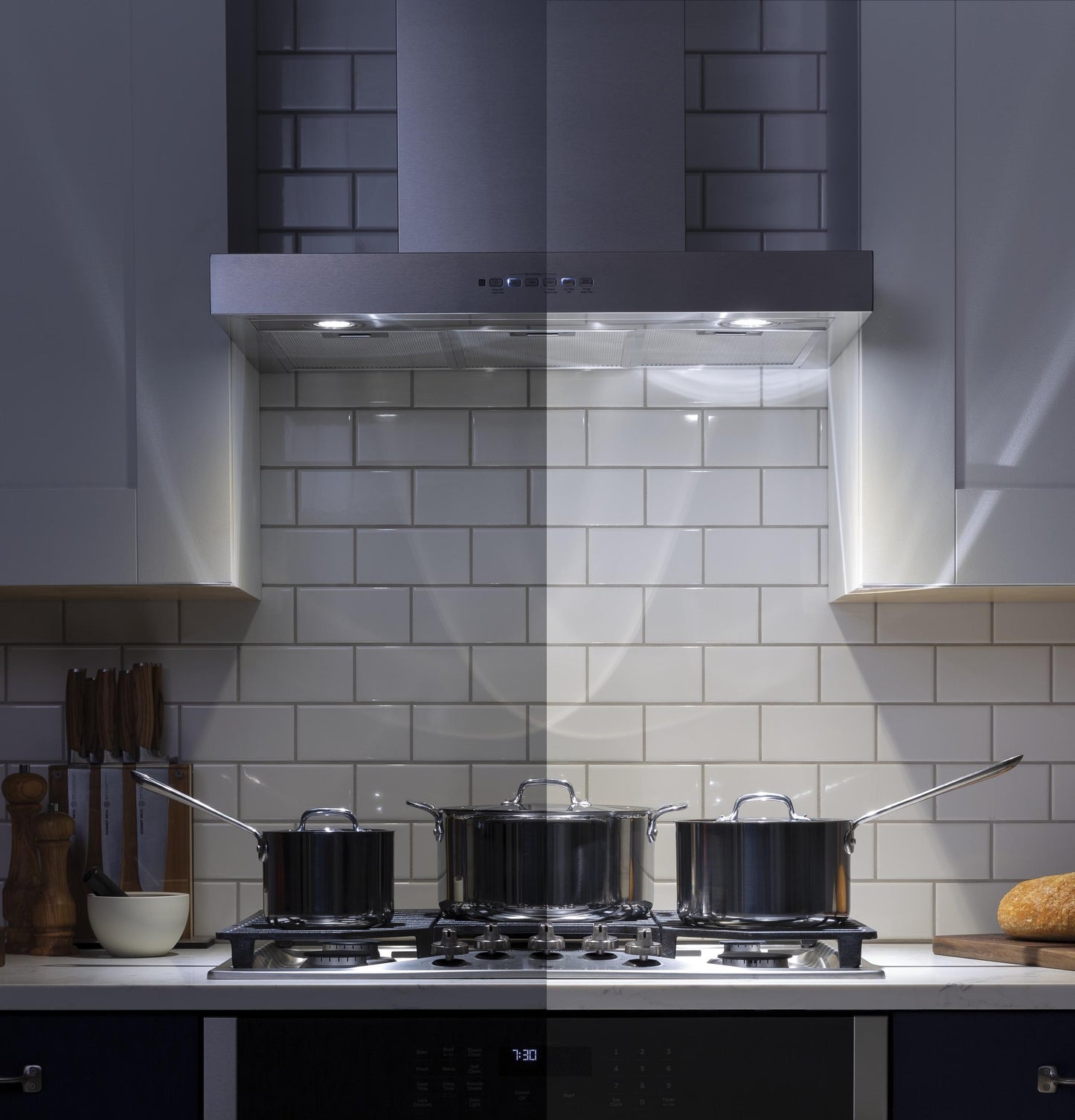 GE APPLIANCES 30" Designer Wall Mount Hood w/ Dimmable LED Lighting Stainless - UVW8301SLSS