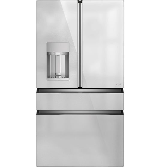 CAFE ENERGY STAR 27.8 Cu. Ft. Smart 4-Door French-Door Refrigerator in Platinum Glass Gray - CVE28DM5NS5