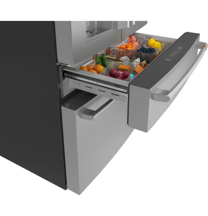 CAFE ENERGY STAR 22.3 Cu. Ft. Smart Counter-Depth 4-Door French-Door Refrigerator in Stainless Steel - CXE22DP2PS1
