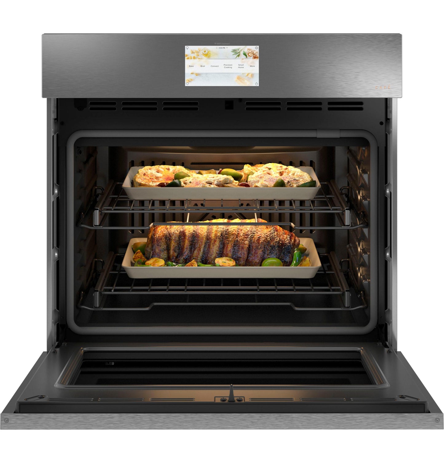 CAFE  30" Smart Built-In Convection Single Wall Oven in Platinum Glass Gray - CTS90DM2NS5
