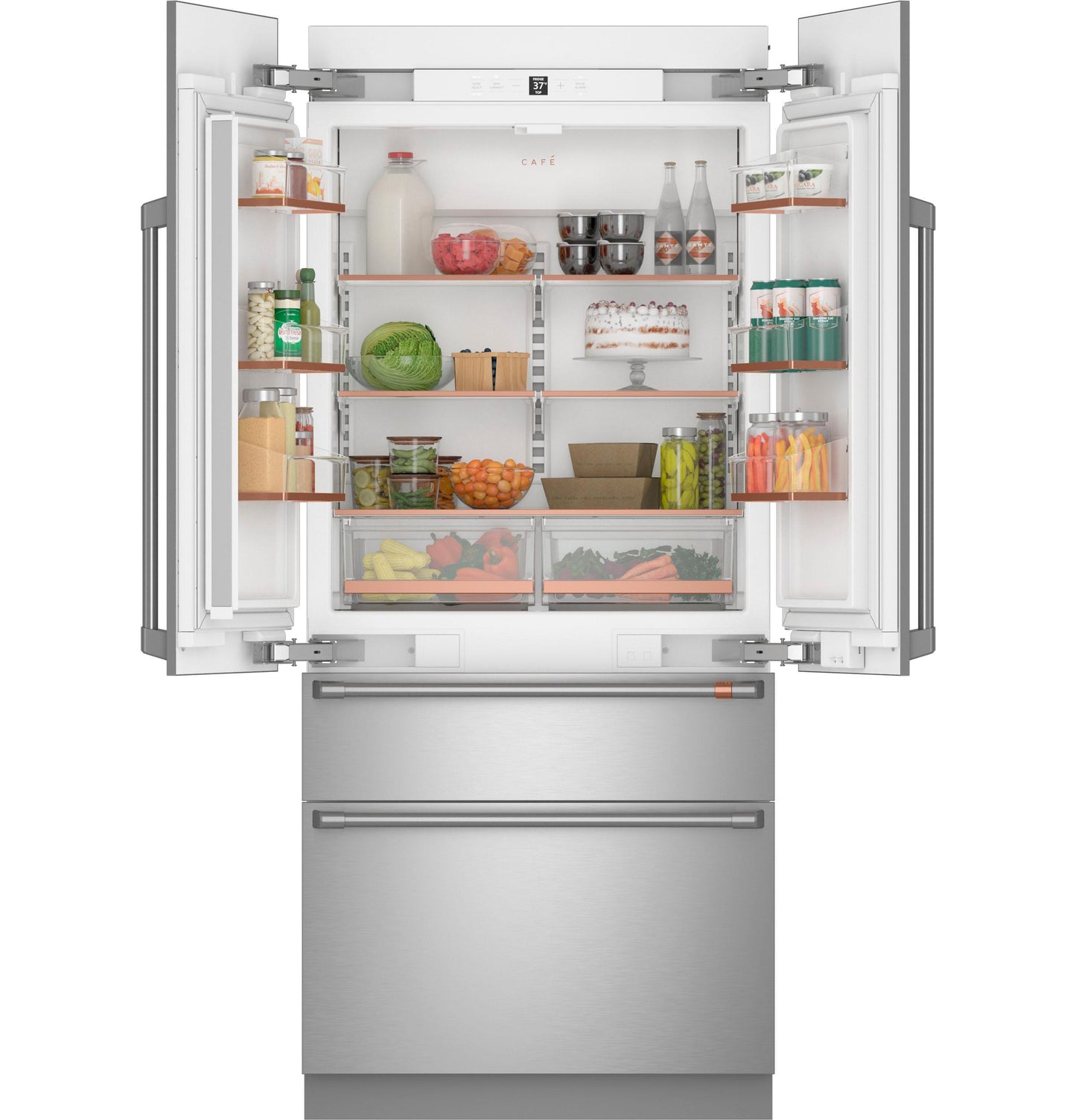 CAFE  36" Integrated French-Door Refrigerator in Stainless Steel - CIP36NP2VS1