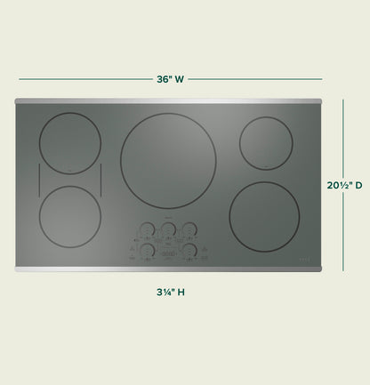CAFE  Series ENERGY STAR 36" Built-In Touch Control Induction Cooktop in Stainless Steel - CHP90362TSS