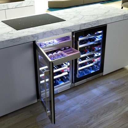 XO APPLIANCE XOU24WWGOL Wine and Weed 24" Panel Ready Glass, Left Hinge Custom Panel Ready - XOU24WWGOL