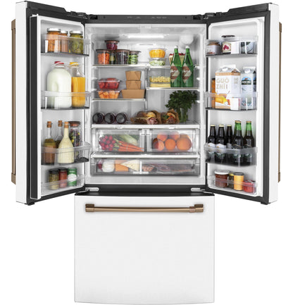 CAFE  ENERGY STAR 18.6 Cu. Ft. Counter-Depth French-Door Refrigerator White - CWE19SP4NW2