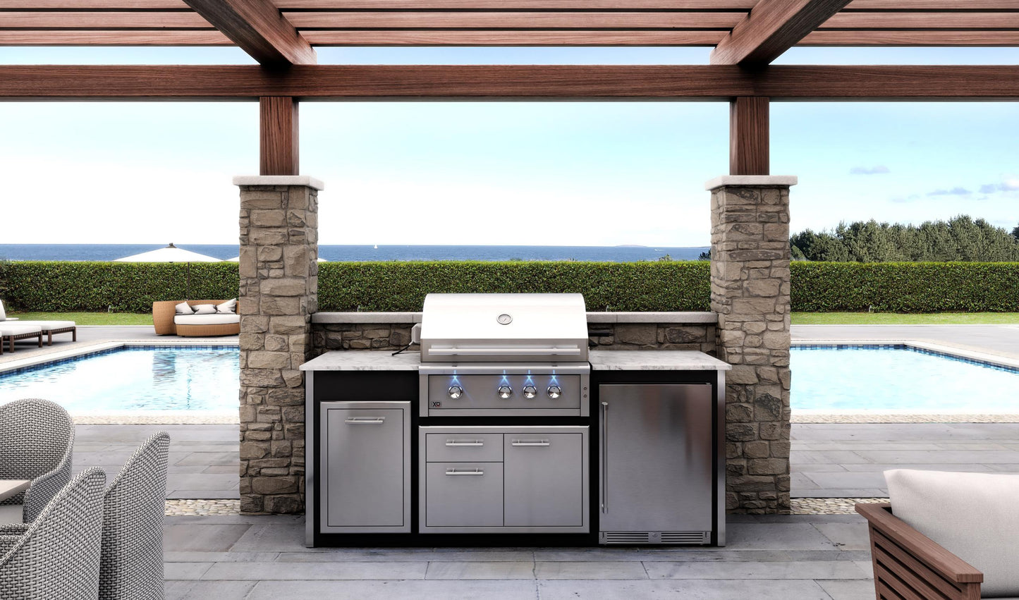 XO APPLIANCE XOGRILL30L 30" Grill 2 Burner with Rotiss Burner LP in Stainless Steel - XOGRILL30L