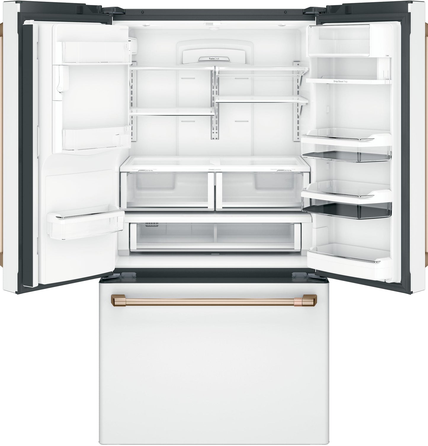 CAFE ENERGY STAR 27.7 Cu. Ft. Smart French-Door Refrigerator with Hot Water Dispenser White - CFE28TP4MW2