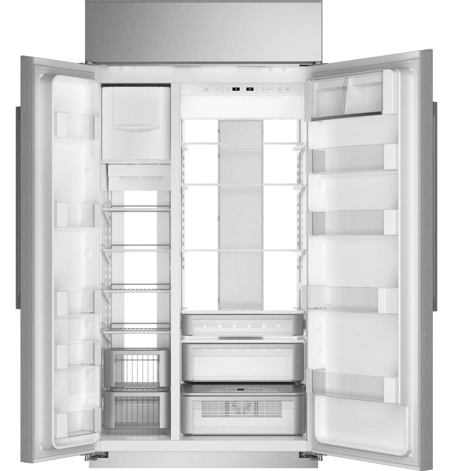 MONOGRAM Monogram 42" Built-In Side-by-Side Refrigerator in Stainless Steel - ZISS420NNSS