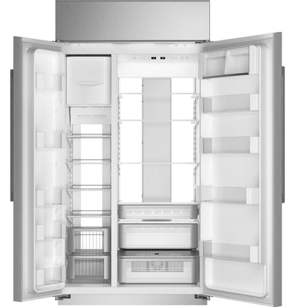 MONOGRAM Monogram 42" Built-In Side-by-Side Refrigerator in Stainless Steel - ZISS420NNSS