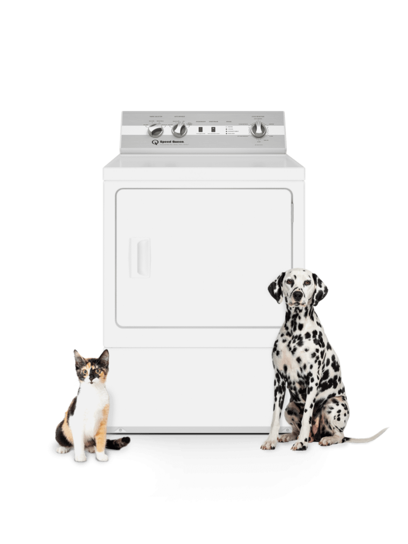 SPEED QUEEN DC5004WG DC5 Sanitizing Gas Dryer with Pet Plus Extended Tumble Steam White - DC5004WG
