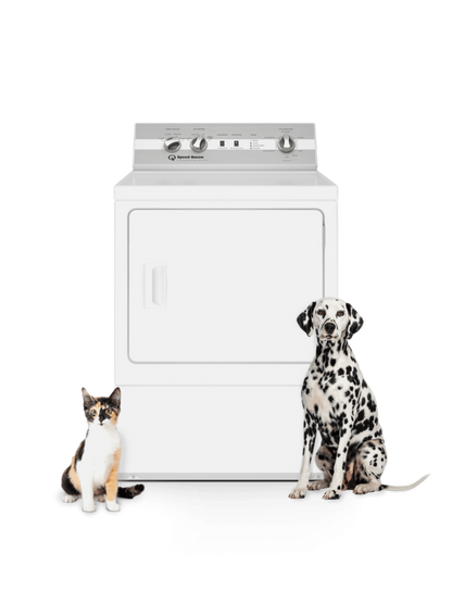 SPEED QUEEN DC5004WG DC5 Sanitizing Gas Dryer with Pet Plus Extended Tumble Steam White - DC5004WG