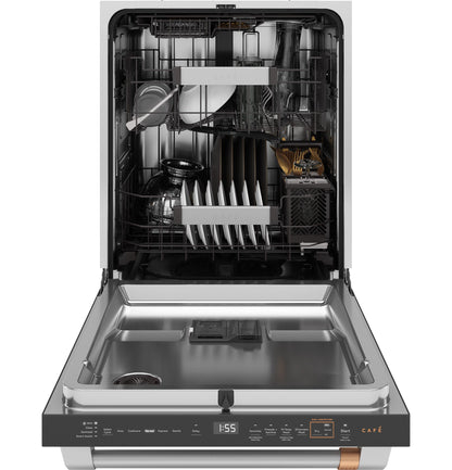 CAFE CustomFit ENERGY STAR Stainless Interior Smart Dishwasher with Ultra Wash Top Rack and Dual Convection Ultra Dry, 44 dBA Black - CDT858P3VD1