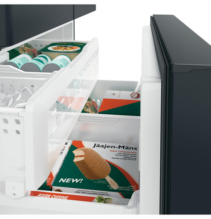 CAFE  ENERGY STAR 23.1 Cu. Ft. Smart Counter-Depth French-Door Refrigerator Black - CWE23SP3MD1
