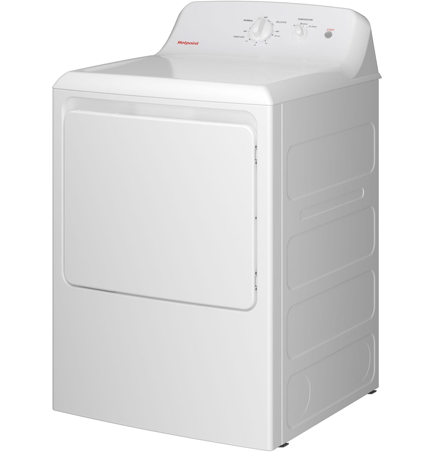 HOTPOINT Hotpoint 6.2 cu. ft. Capacity Electric Dryer with Up To 120 ft. Venting and Shallow Depth White - HTX26EASWWW