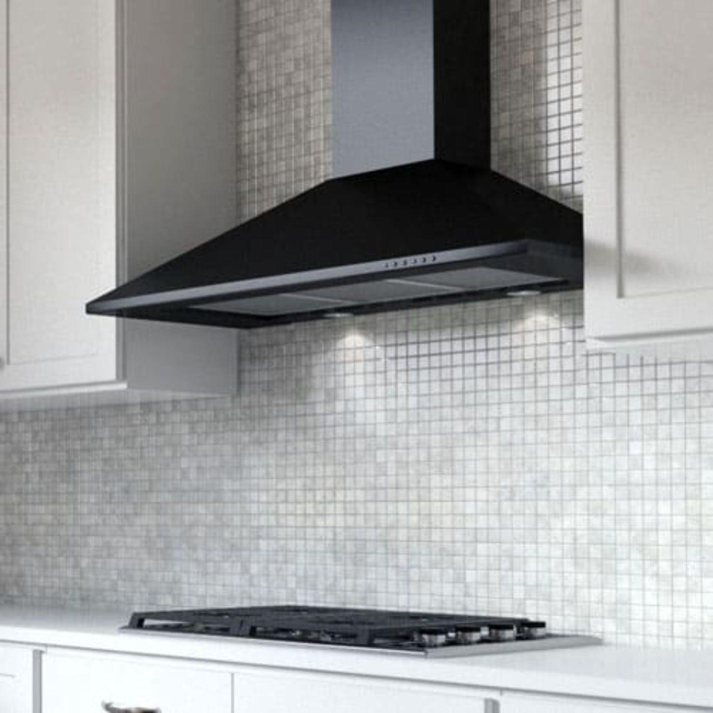 XO APPLIANCE XOB30BC 30" CCC 600/395 CFM Italian Made Wall Mount Chimney Range Hood Black - XOB30BC