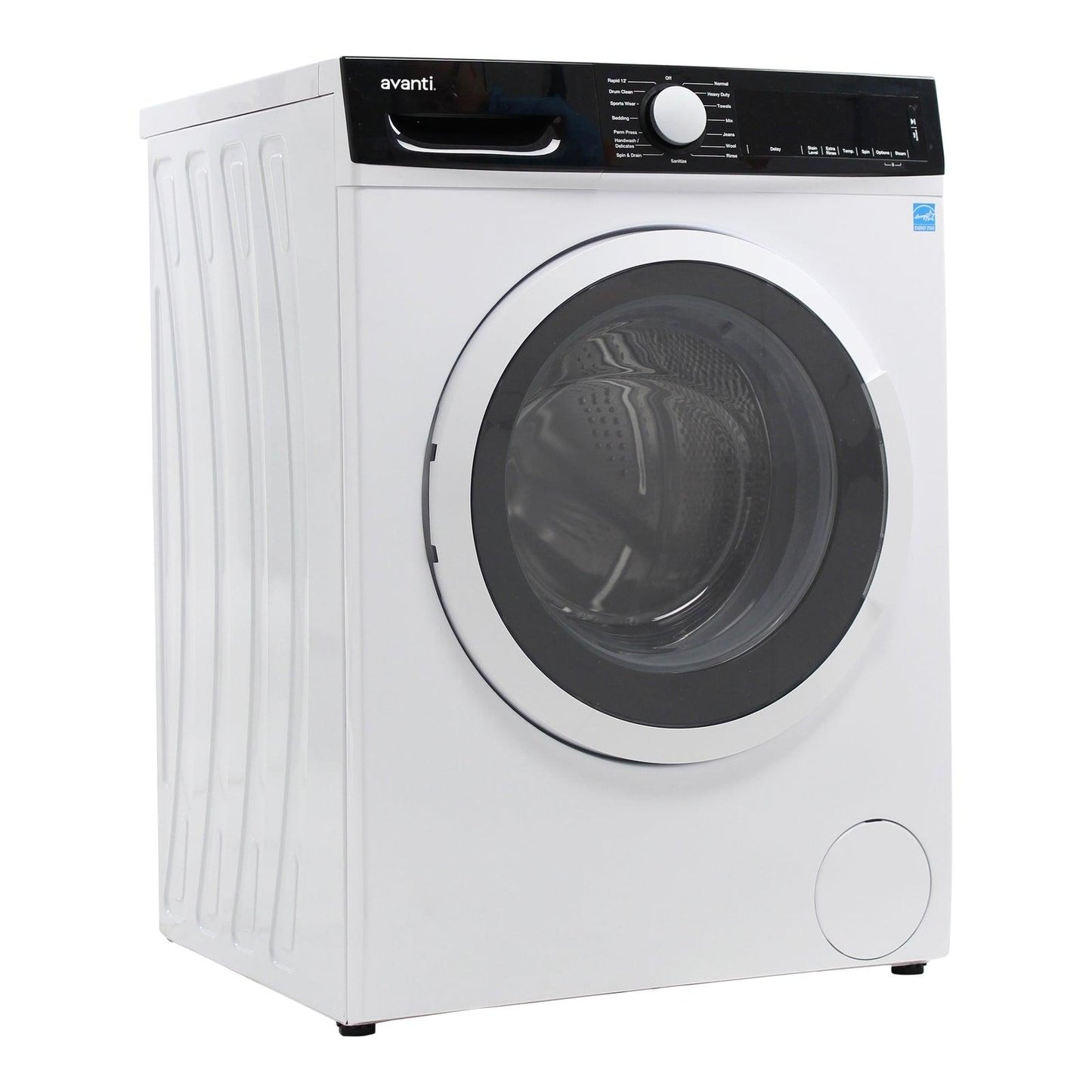 Avanti 24 Inch Front Load Washer with 2.2 cu. ft. Capacity, 15 Wash Cycles, 5 Water Temperature Settings, Energy Star Certified in White - FLW22V0W