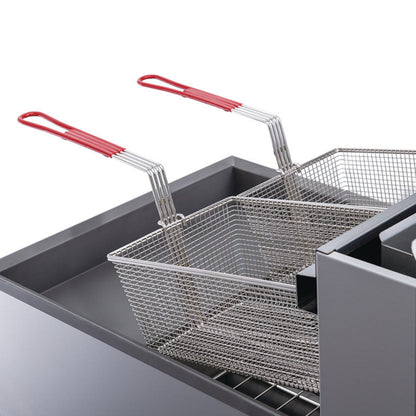 Chef AAA - TCF4-LPG Commercial 50lbs Liquid Propane Gas Fryer with 4 Tube Burners - TCF4-LPG