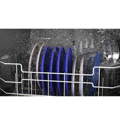 GE APPLIANCES GDF550PGRBB GE® ENERGY STAR® Front Control with Plastic Interior Dishwasher with Sanitize Cycle & Dry Boost Black