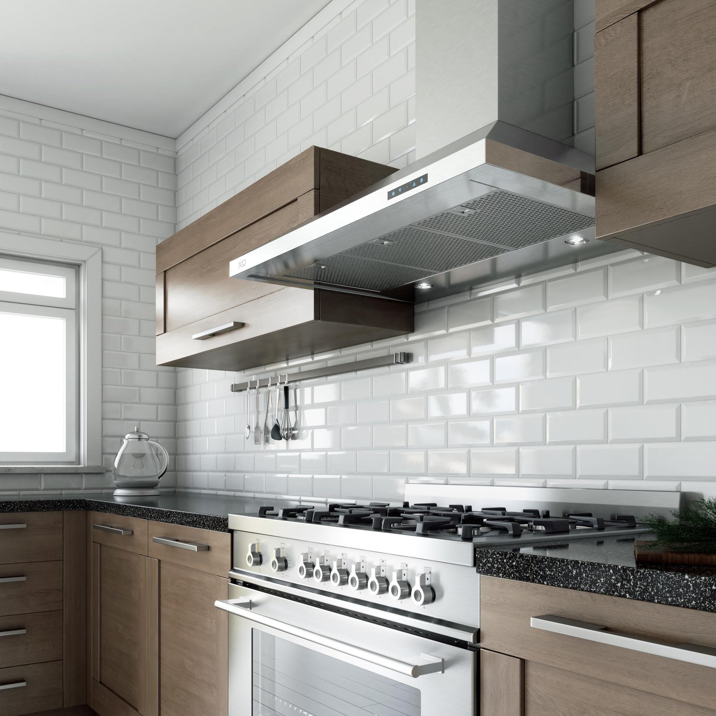XO APPLIANCE XOV36KSE 36" 1000 CFM Italian Made Wall Chimney Range Hood in Stainless Steel - XOV36KSE
