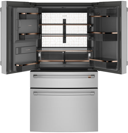CAFE ENERGY STAR 22.3 Cu. Ft. Smart Counter-Depth 4-Door French-Door Refrigerator in Stainless Steel - CXE22DP2PS1