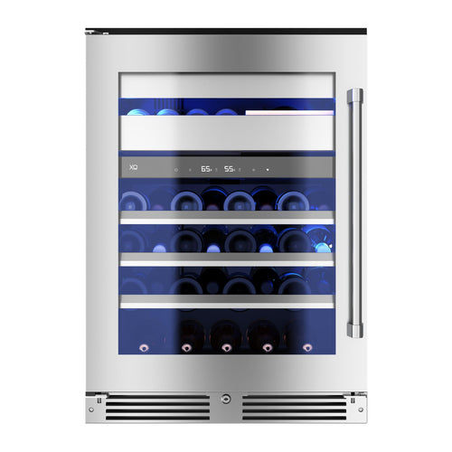 XO APPLIANCE XOU24WWGSL Wine and Weed 24" in Stainless Steel Glass, Left Hinge in Stainless Steel - XOU24WWGSL