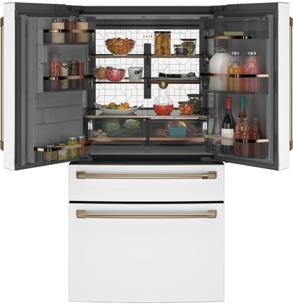 CAFE ENERGY STAR 27.8 Cu. Ft. Smart 4-Door French-Door Refrigerator White - CVE28DP4NW2
