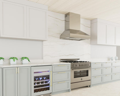 XO APPLIANCE XOVV248KSE 48in Pro Wall Chimney Hood in Stainless Steel Straight Lip 1000 CFM in Stainless Steel - XOVV248KSE