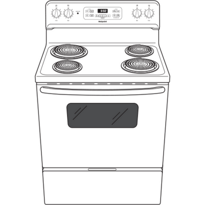 HOTPOINT Hotpoint ENERGY STAR 30" Free-Standing Standard Clean Electric Range White - RBS360DMWW