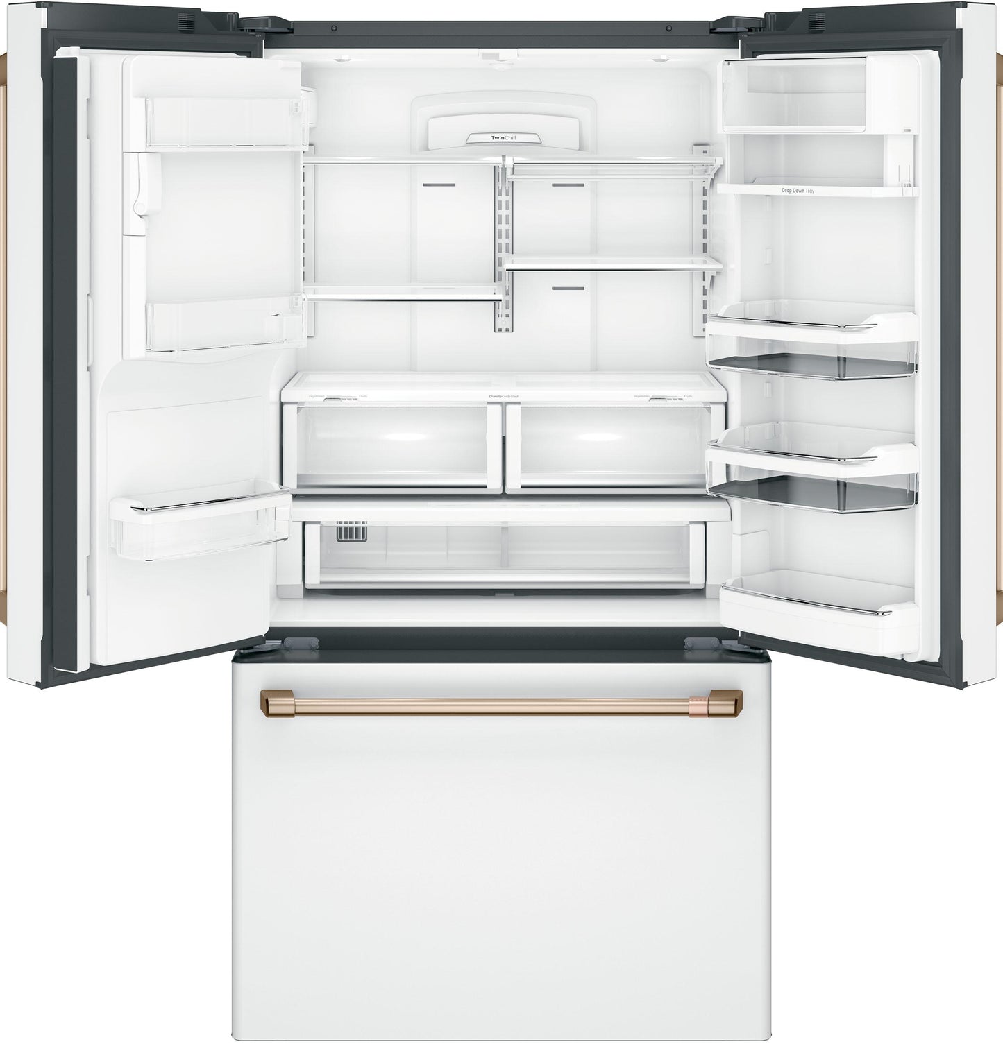 CAFE  ENERGY STAR 22.1 Cu. Ft. Smart Counter-Depth French-Door Refrigerator with Hot Water Dispenser White - CYE22TP4MW2