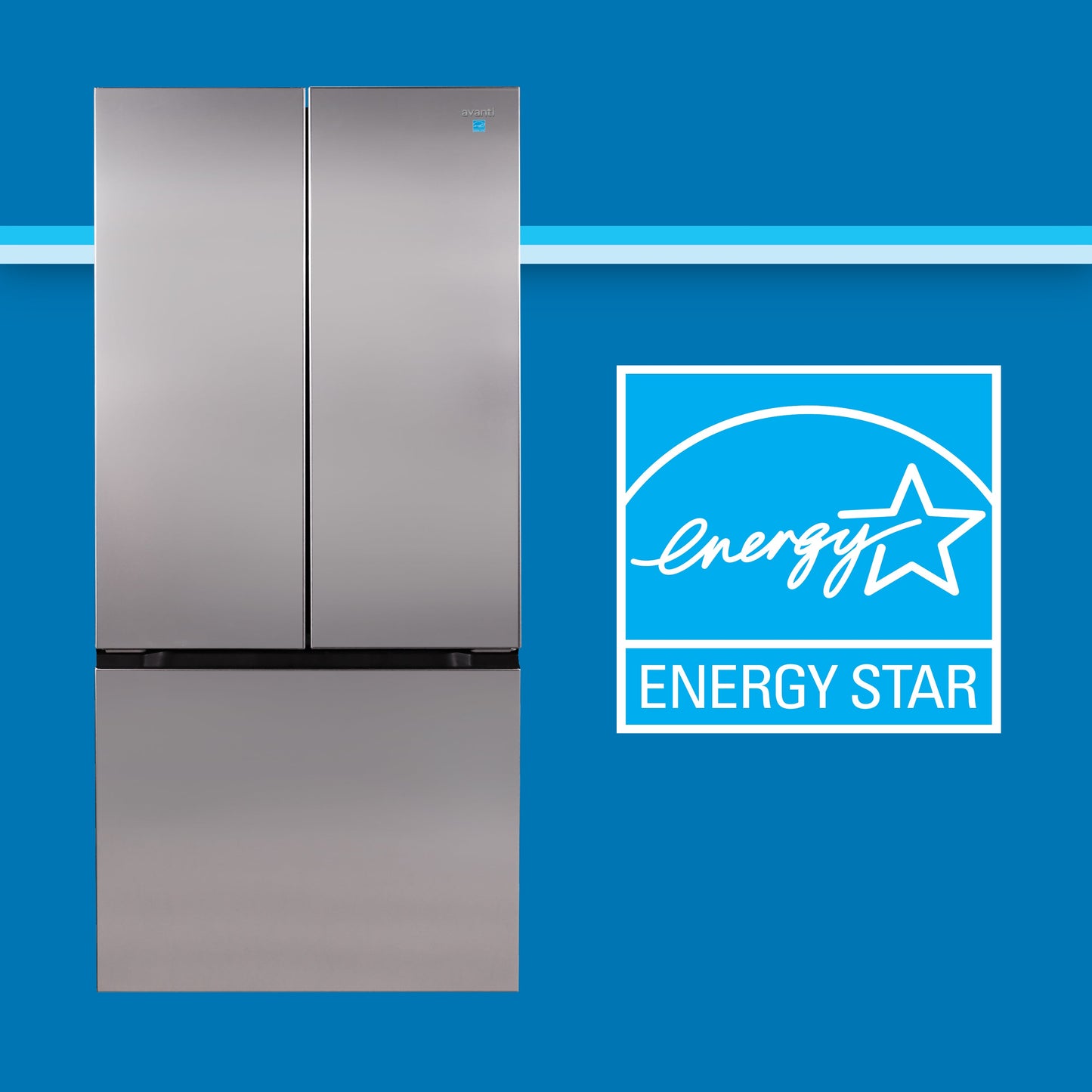 Avanti Frost Free French Door Refrigerator, 17.5 cu. ft. - FFFDS175L3S