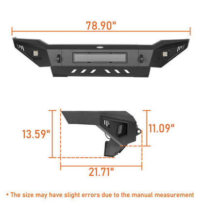 Hooke Road Full Width Front Bumper w/Skid Plate(07-13 Toyota Tundra)
