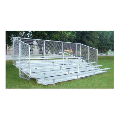 Bleacher 4 or 5 Row Aluminum Bleachers with Fencing - NB0415